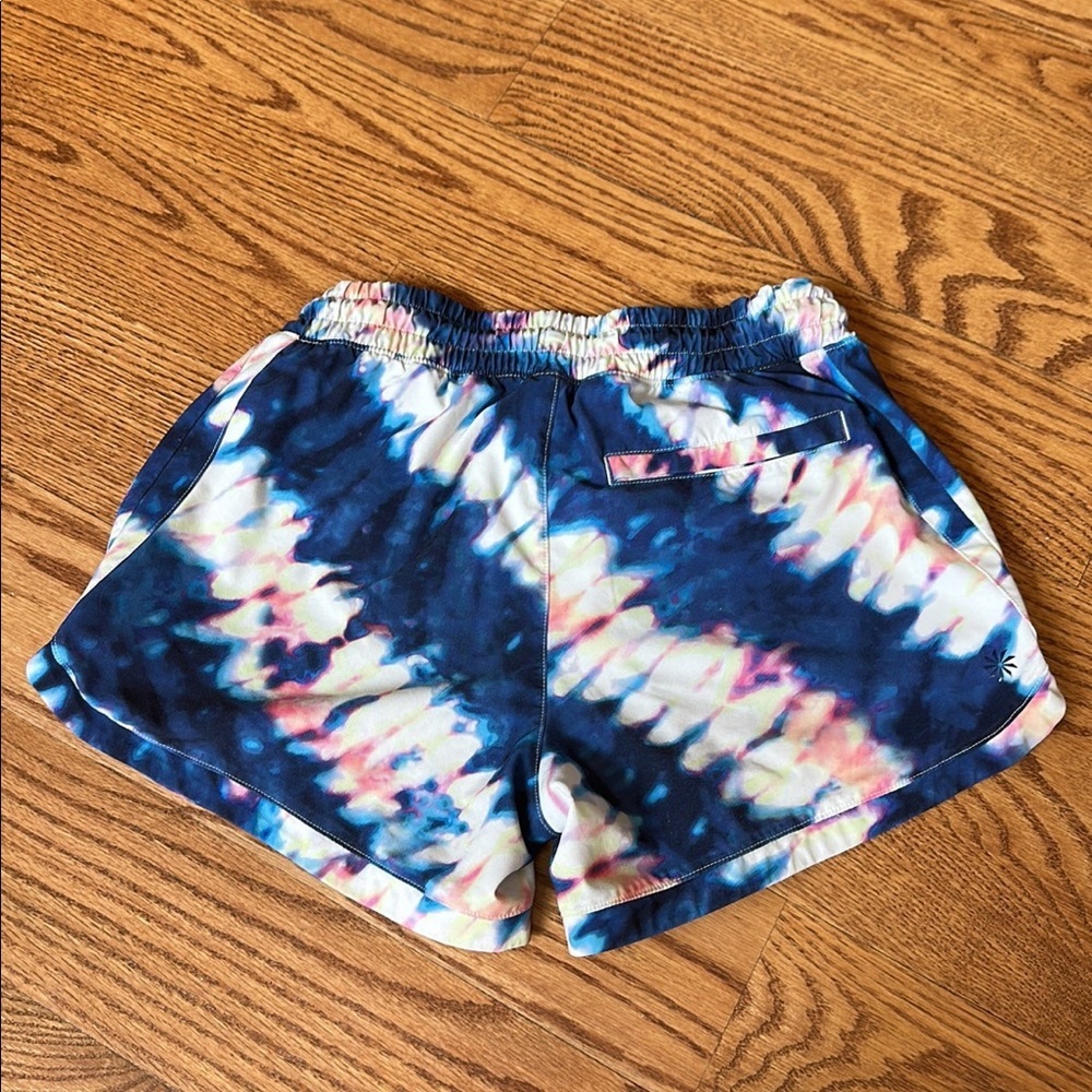 Athleta Girls Navy Blue Tie-Dye Athletic Shorts